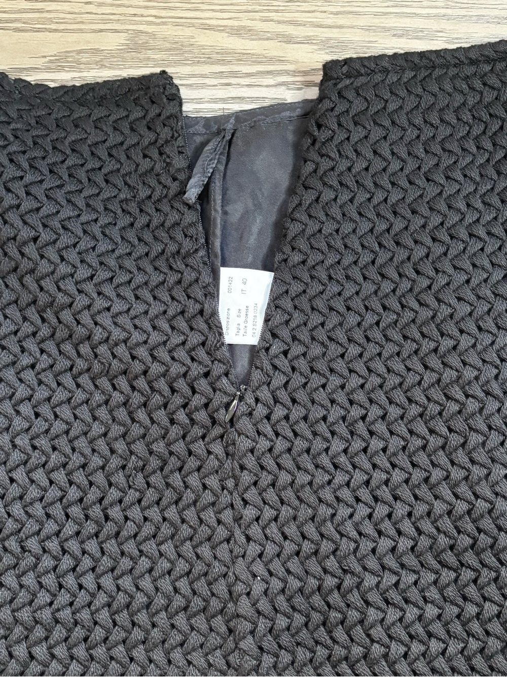 Piazza Sempione Made In Italy 100% Wool Basketweave Textured A-Line Skirt IT 40 - Picture 8 of 10